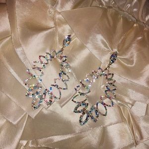 Crystal Multi Colored Chandelier Earrings